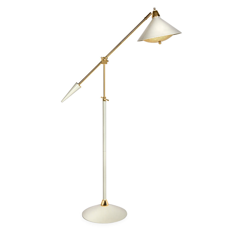 White Lacquered Task Floor Lamp | Jonathan Adler Maxime
