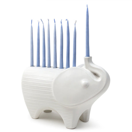 White Stoneware Candle Holder | Jonathan Adler Elephant | Oroa.com