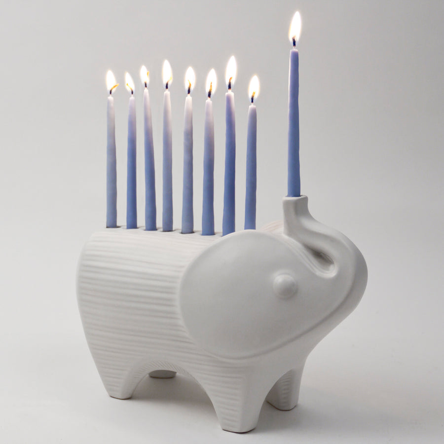 White Stoneware Candle Holder | Jonathan Adler Elephant | Oroa.com
