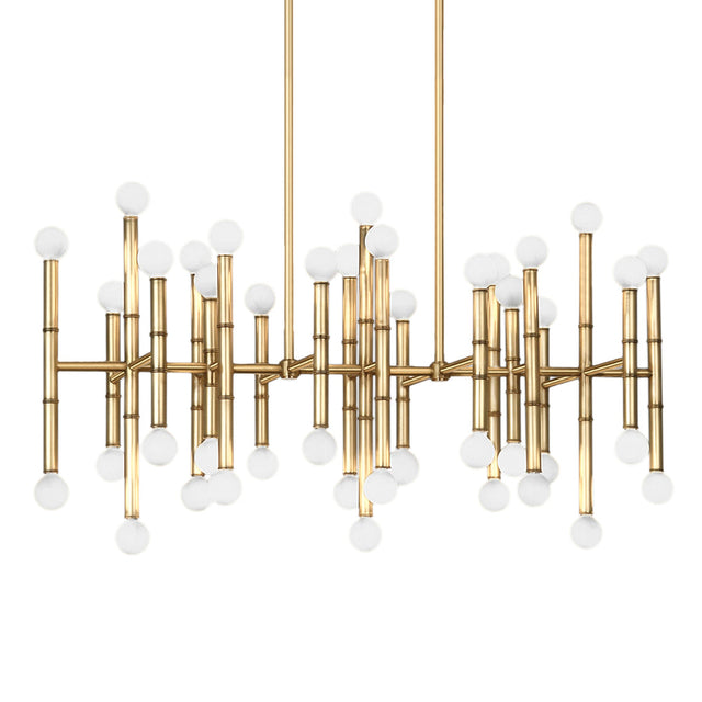Metallic Bamboo Detail Chandelier | Jonathan Adler Meurice | Oroa.com