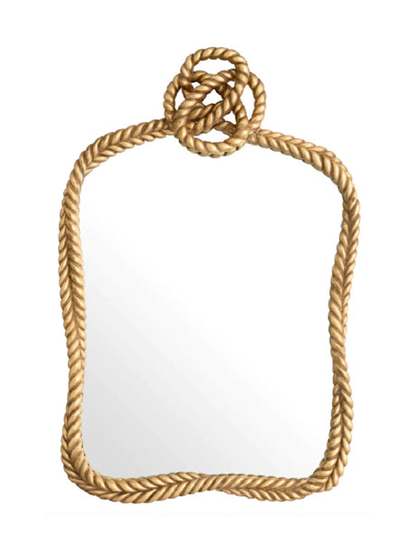 Decorative mirror with a gold rope design. Eichholtz. www.oroa.com