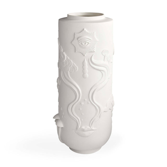 Carved Matte Porcelain Vase | Jonathan Adler Muse Dreamscape | Oroa.com