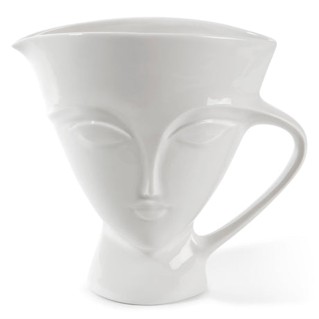 Glossy Porcelain Face Pitcher | Jonathan Adler Giuliette | Oroa.com