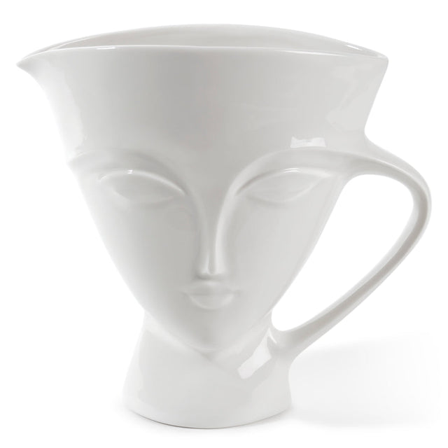 Glossy Porcelain Face Pitcher | Jonathan Adler Giuliette | Oroa.com