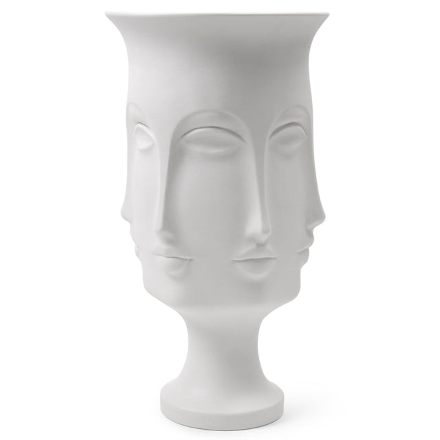 Unglazed Porcelain Faces Urn | Jonathan Adler Dora Maar | Oroa.com
