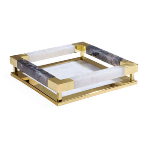 Brass Accent Square Tray | Jonathan Adler Mustique | Oroa.com