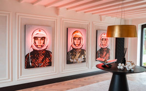 Gold NASA Space Neon Wall Art | Andrew Martin Space Girl