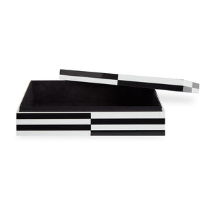 Black & White Lacquer Box L | Jonathan Adler Op Art