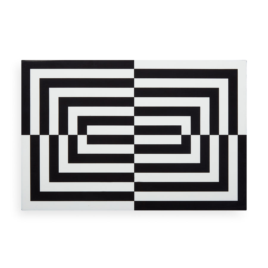 Black & White Lacquer Box L | Jonathan Adler Op Art