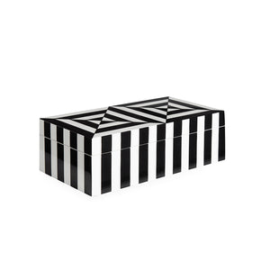Black & White Lacquer Box S | Jonathan Adler Op Art | Oroa.com