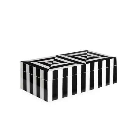 Black & White Lacquer Box S | Jonathan Adler Op Art | Oroa.com