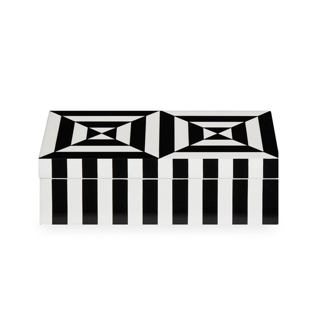 Black & White Lacquer Box S | Jonathan Adler Op Art | Oroa.com