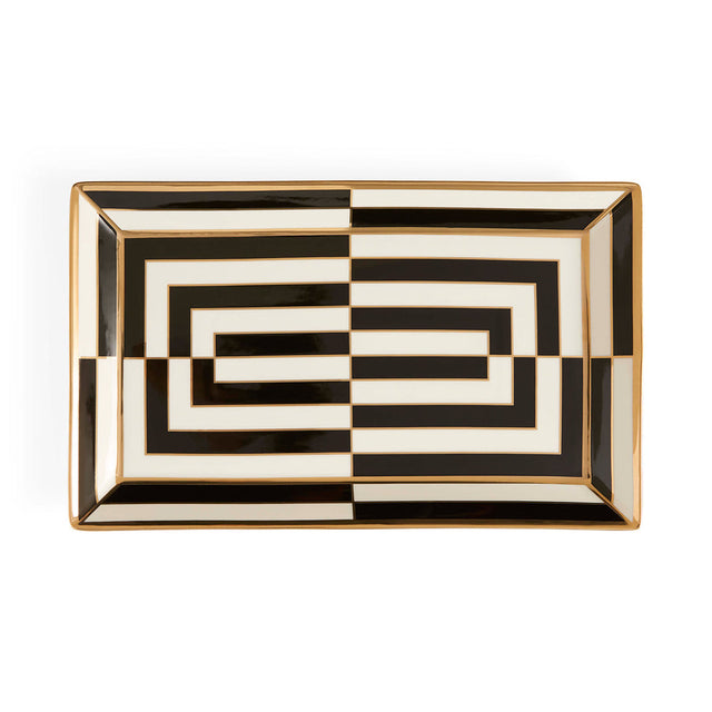 Porcelain Rectangular Serving Tray | Jonathan Adler Op Art | Oroa.com