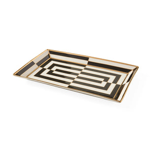 Porcelain Rectangular Serving Tray | Jonathan Adler Op Art | Oroa.com