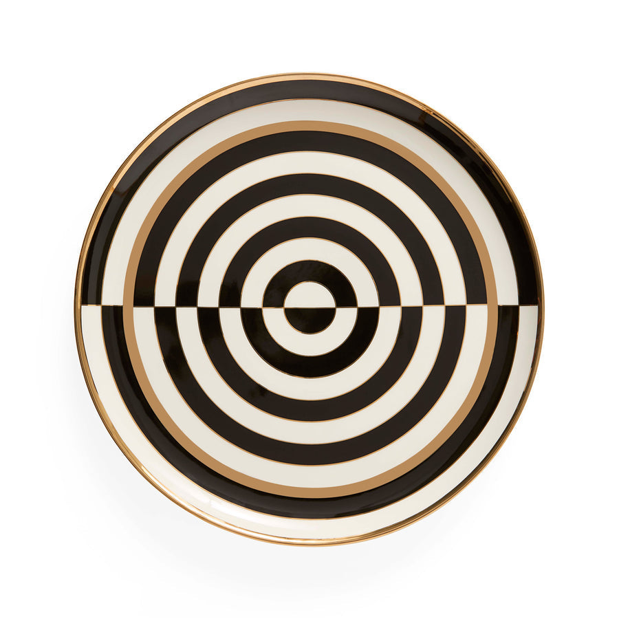 Porcelain Round Serving Tray | Jonathan Adler Op Art | Oroa.com