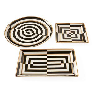 Porcelain Round Serving Tray | Jonathan Adler Op Art | Oroa.com