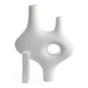White Porcelain Abstract Vase XL | Jonathan Adler Paradox | Oroa.com