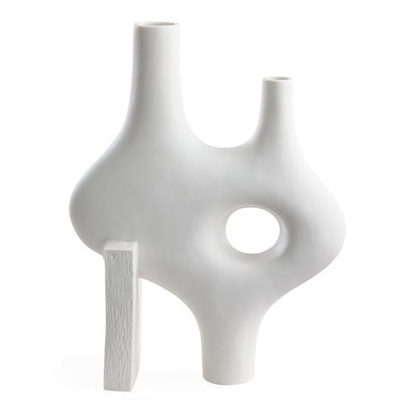White Porcelain Abstract Vase XL | Jonathan Adler Paradox | Oroa.com