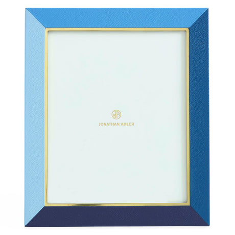 Blue Leather Photo Frame S | Jonathan Adler Perimeter | Oroa.com