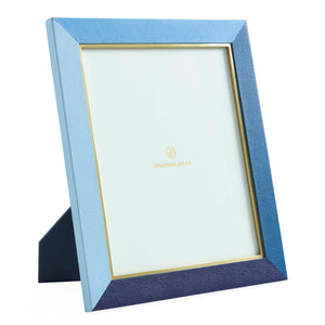 Blue Leather Photo Frame S | Jonathan Adler Perimeter | Oroa.com