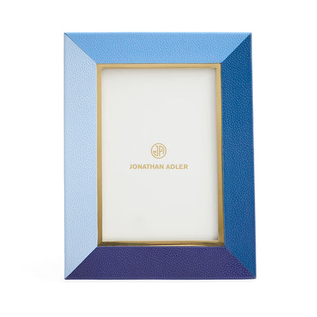 Blue Leather Photo Frame | Jonathan Adler Perimeter | Oroa.com