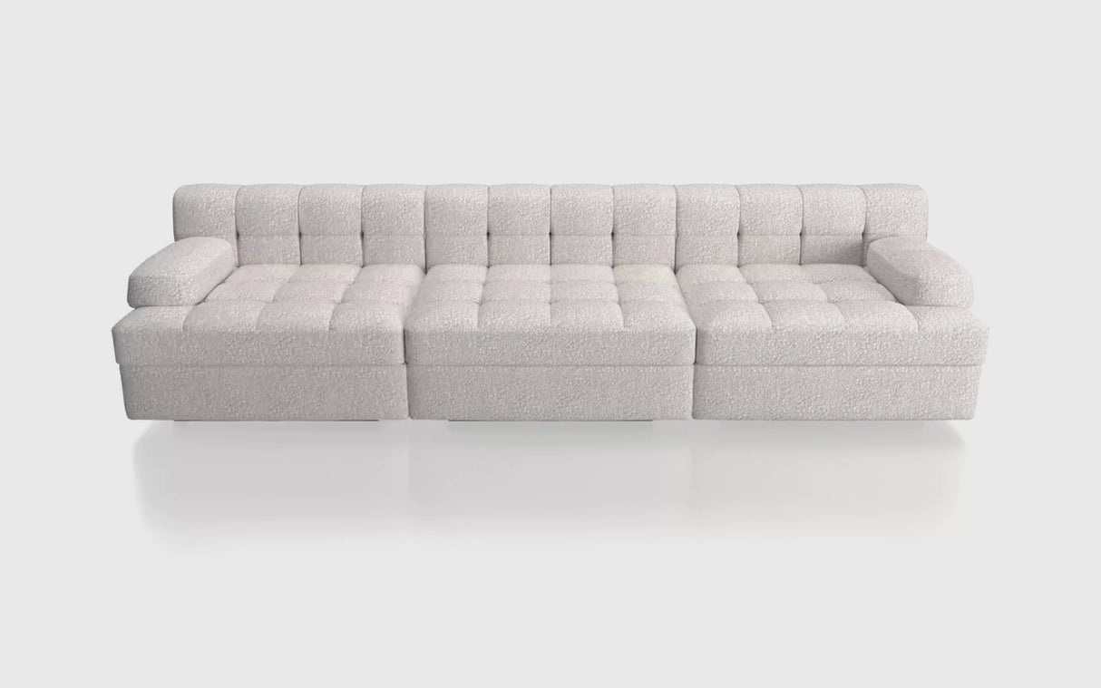 Cream Boucle Modern Sofa | Eichholtz Dean
