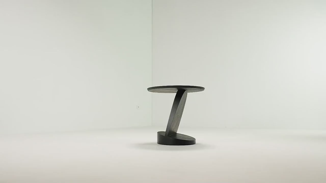 Teak Black Side Table | Ethnicraft Oblic | Oroa.com