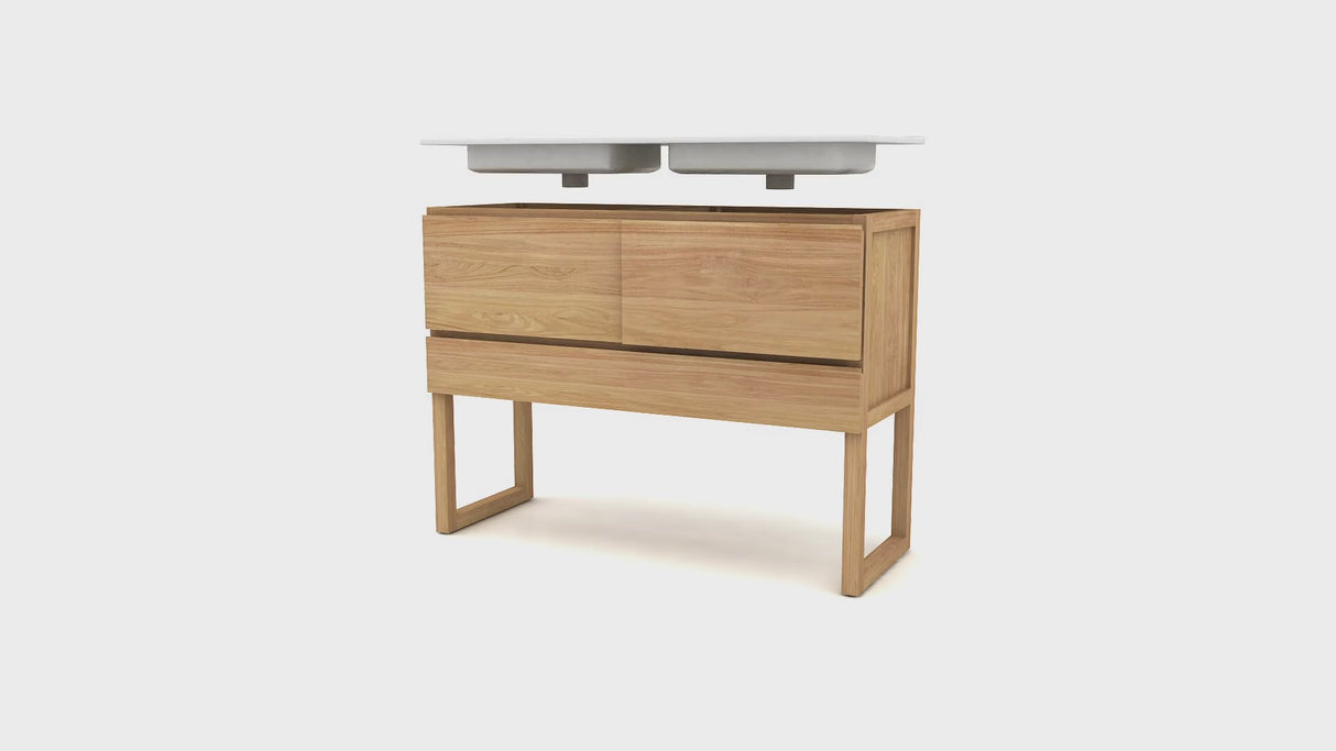 Ceramic Sink Bathroom Cabinet | Tikamoon Edgar