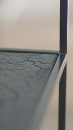 Metallic Side Table With Undershelf | Ethnicraft Pentagon │ Oroa.com