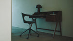   Modern European furniture - Varnished Teak Cushioned Office Chair - www.oroa.com | Oroa.com