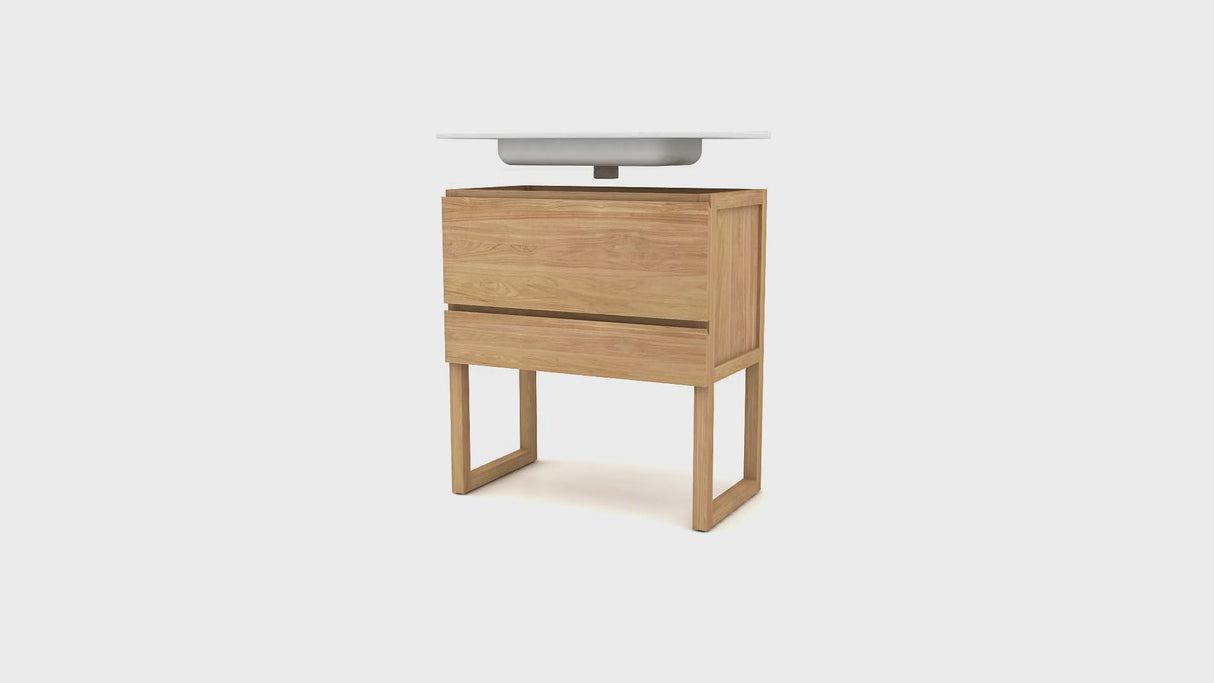 Ceramic Sink Bathroom Cabinet | Tikamoon Edgar