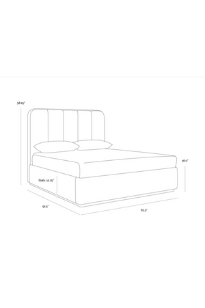Modern European furniture - Channel Tufted Bed - www.oroa.com