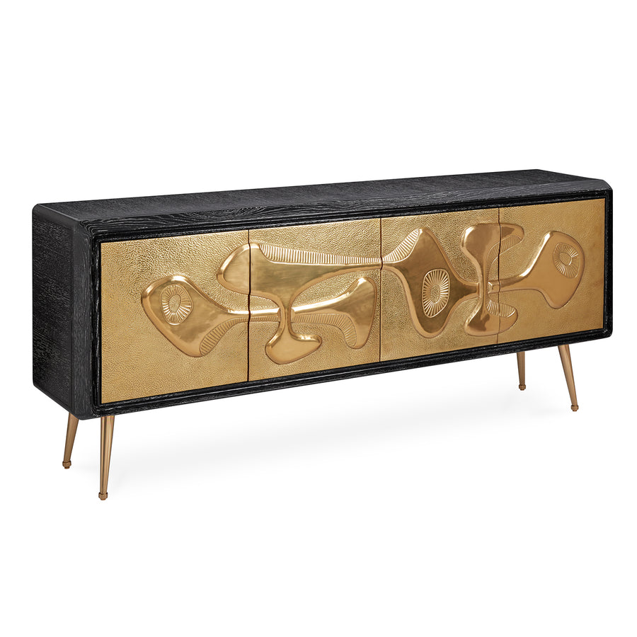 Hammered Brass 4-Door Sideboard | Jonathan Adler Reform | Oroa.com