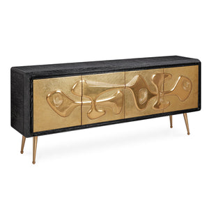 Hammered Brass 4-Door Sideboard | Jonathan Adler Reform | Oroa.com