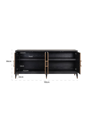  Leather Modern Sideboard | Oroa.com