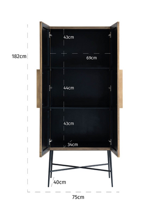Brass 2-Door Modern Cabinet | Richmond Interiors Ironville | Oroa.com