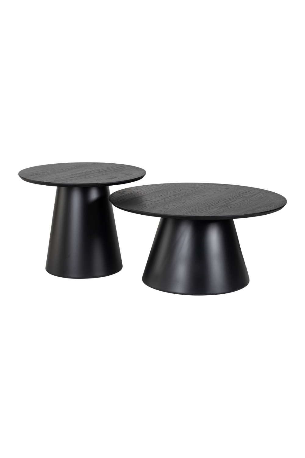   Black Pedestal Coffee Table Set (2) | Oroa.com