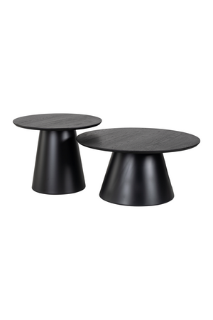   Black Pedestal Coffee Table Set (2) | Oroa.com