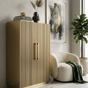   Gold 2-Door Cabinet | Oroa.com