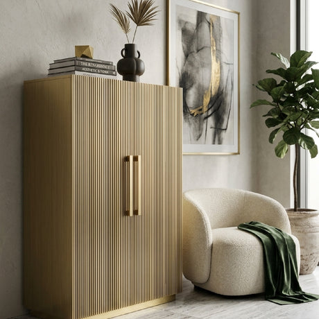   Gold 2-Door Cabinet | Oroa.com