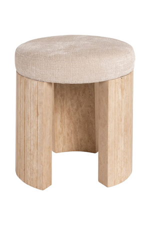   Round Travetine Base Stool | Oroa.com