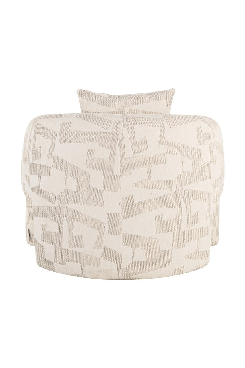   Beige Abstract Print Lounge Chair | Oroa.com
