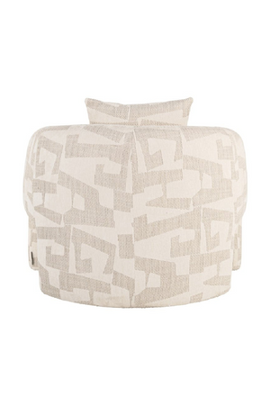   Beige Abstract Print Lounge Chair | Oroa.com