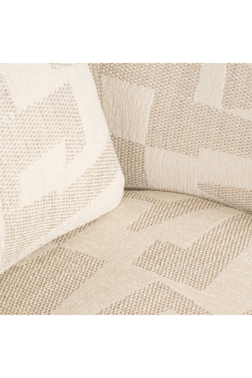   Beige Abstract Print Lounge Chair | Oroa.com
