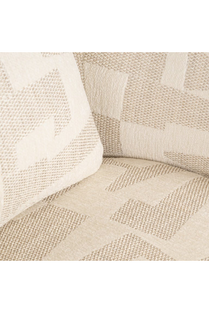   Beige Abstract Print Lounge Chair | Oroa.com