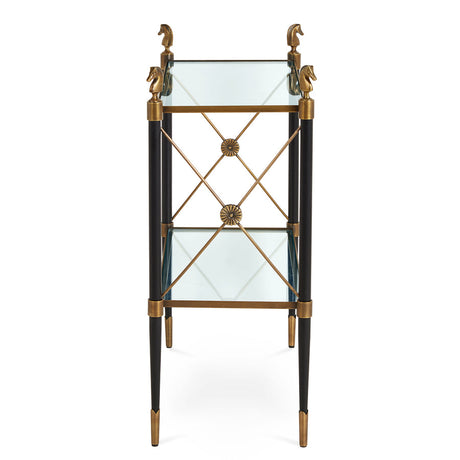 Two-Tier Glass Side Table | Jonathan Adler Rider | Oroa.com