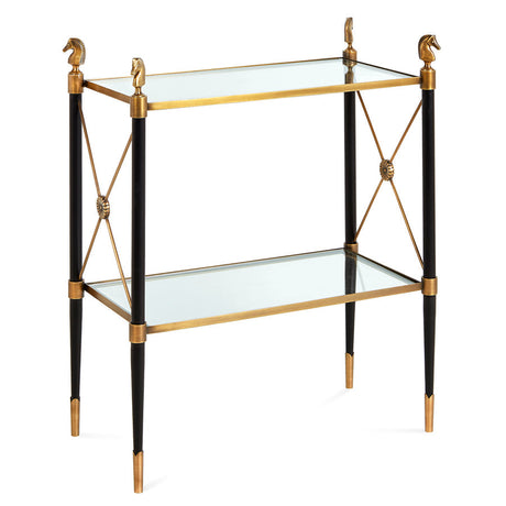 Two-Tier Glass Side Table | Jonathan Adler Rider | Oroa.com