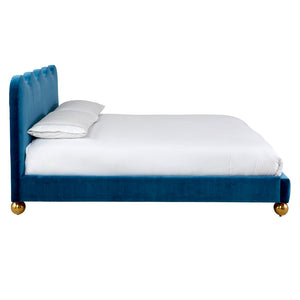 Blue Velvet King Bed | Jonathan Adler Ripple | Oroa.com