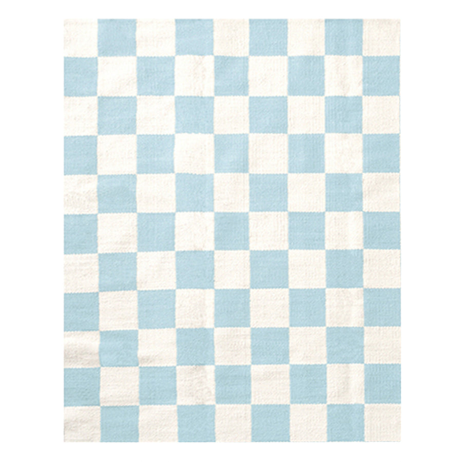   Checkered Flatweave Wool Rug | Oroa.com