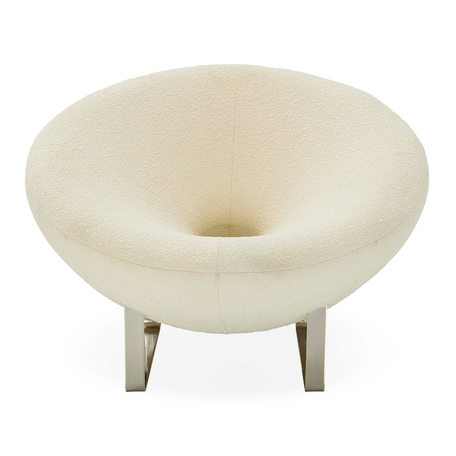Round Bouclé Lounge Chair | Jonathan Adler Saturn | Oroa.com